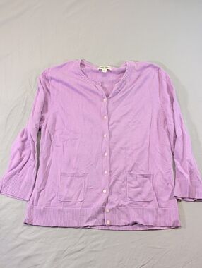 Cherokee Lilac Button Front Knit Top